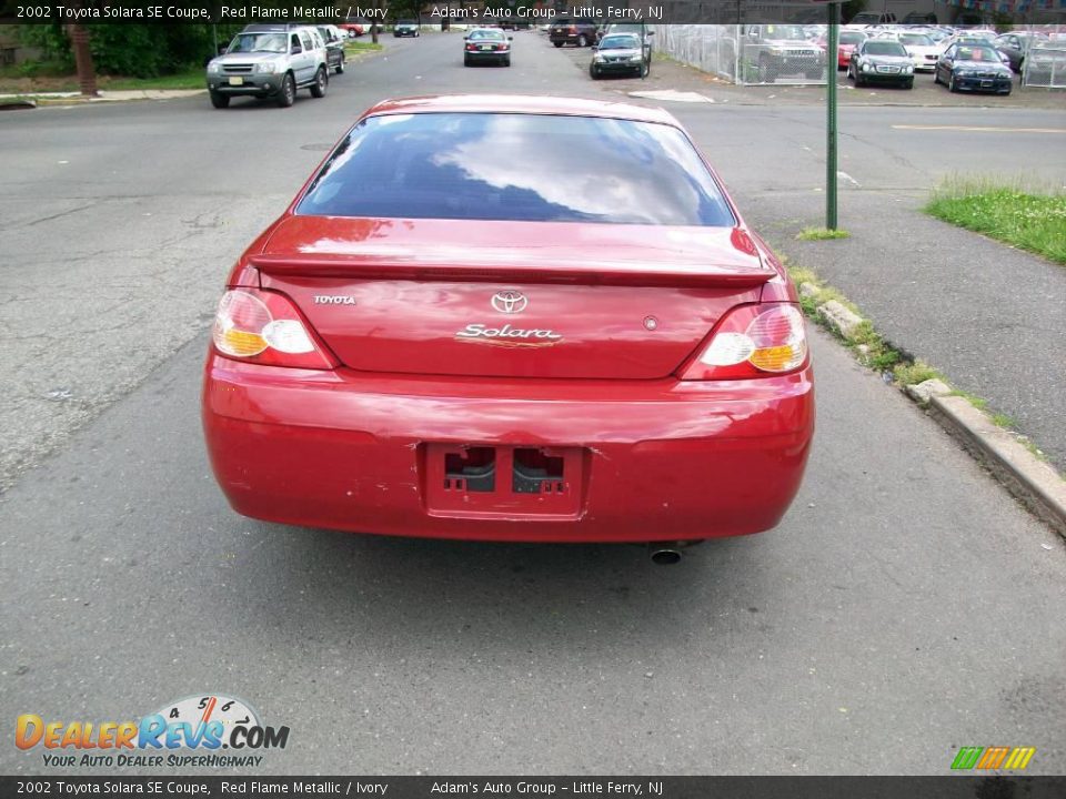 2002 Toyota Solara SE Coupe Red Flame Metallic / Ivory Photo #3