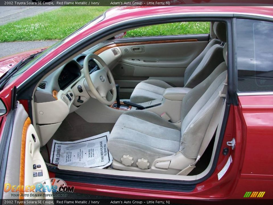 2002 Toyota Solara SE Coupe Red Flame Metallic / Ivory Photo #9