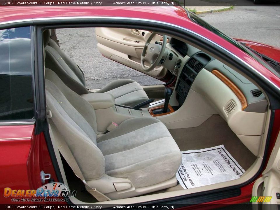 2002 Toyota Solara SE Coupe Red Flame Metallic / Ivory Photo #11