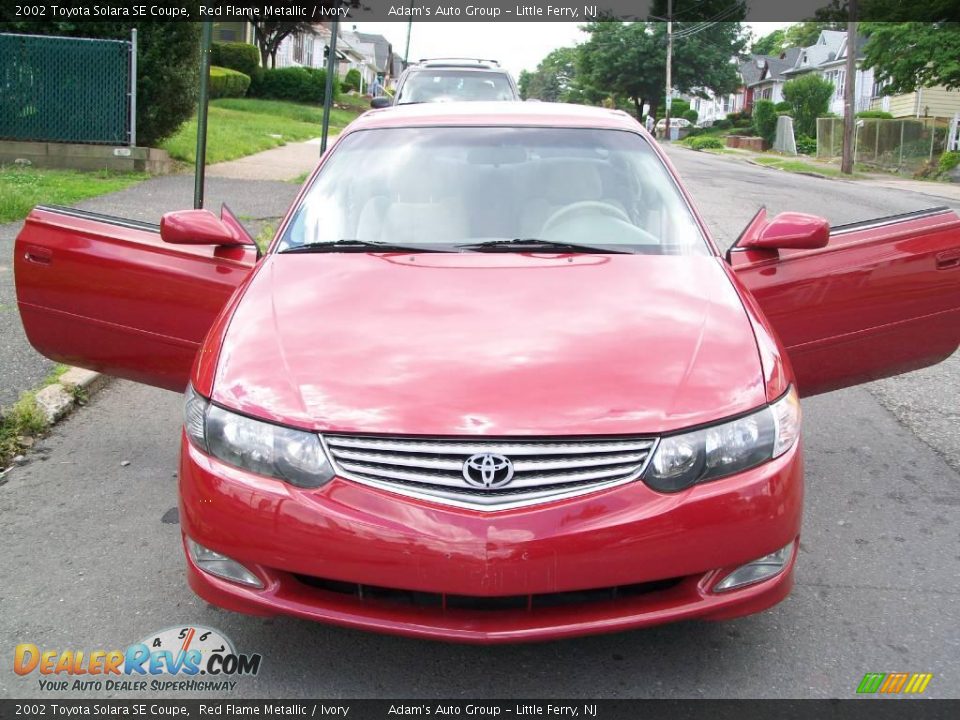 2002 Toyota Solara SE Coupe Red Flame Metallic / Ivory Photo #12