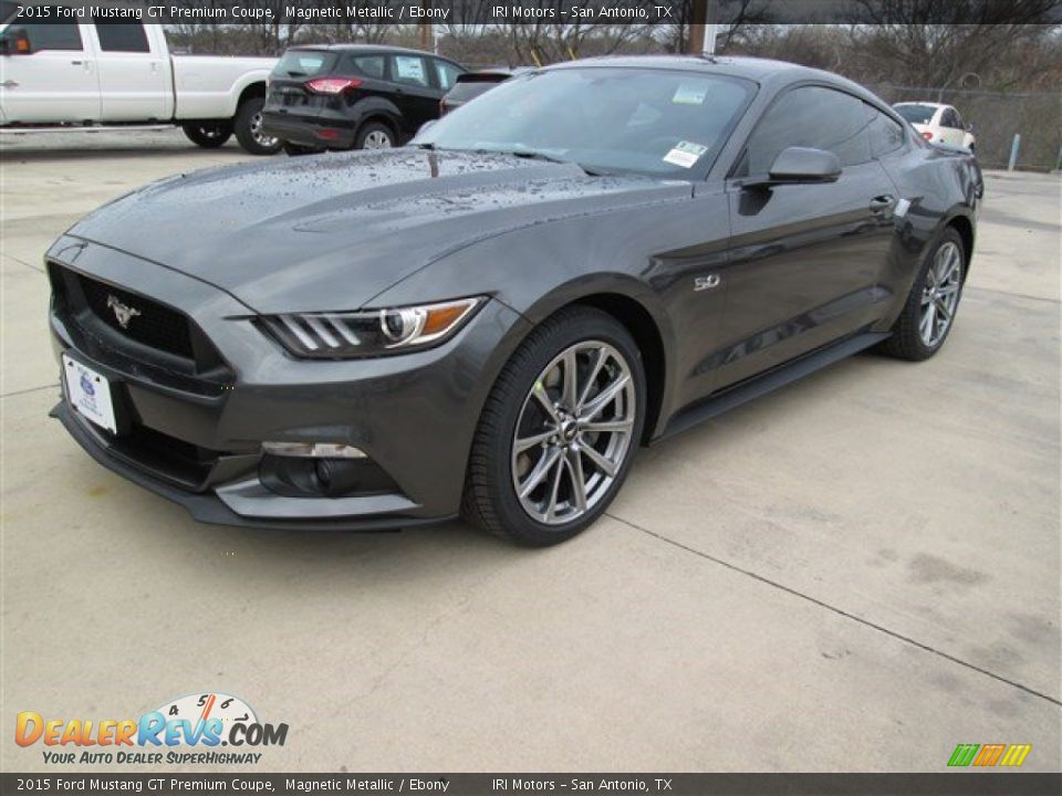 2015 Ford Mustang GT Premium Coupe Magnetic Metallic / Ebony Photo #14
