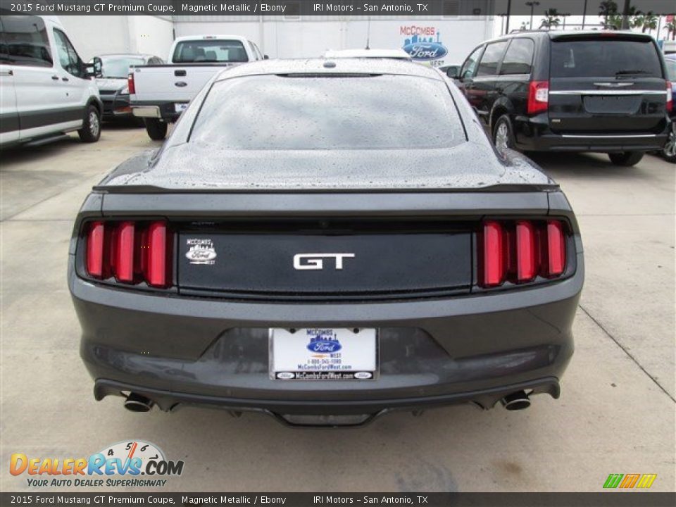 2015 Ford Mustang GT Premium Coupe Magnetic Metallic / Ebony Photo #18