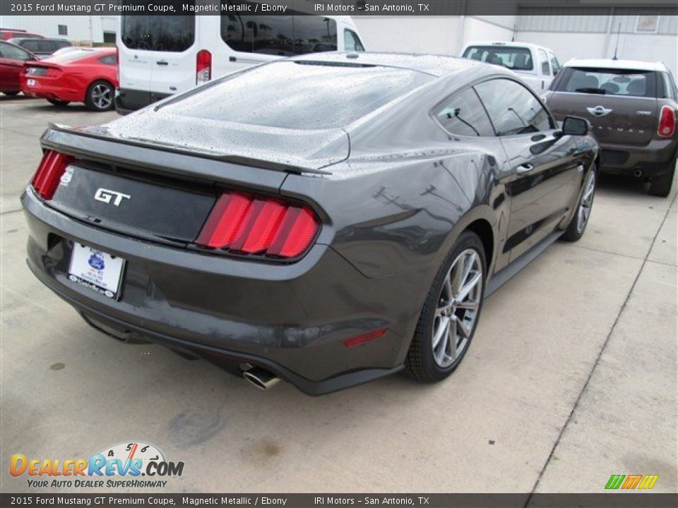 2015 Ford Mustang GT Premium Coupe Magnetic Metallic / Ebony Photo #19