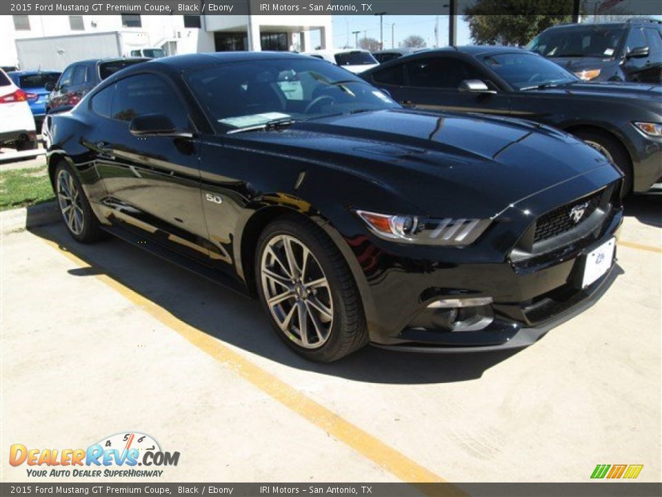 2015 Ford Mustang GT Premium Coupe Black / Ebony Photo #1