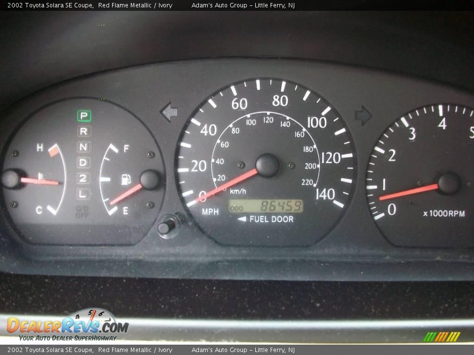 2002 Toyota Solara SE Coupe Red Flame Metallic / Ivory Photo #24
