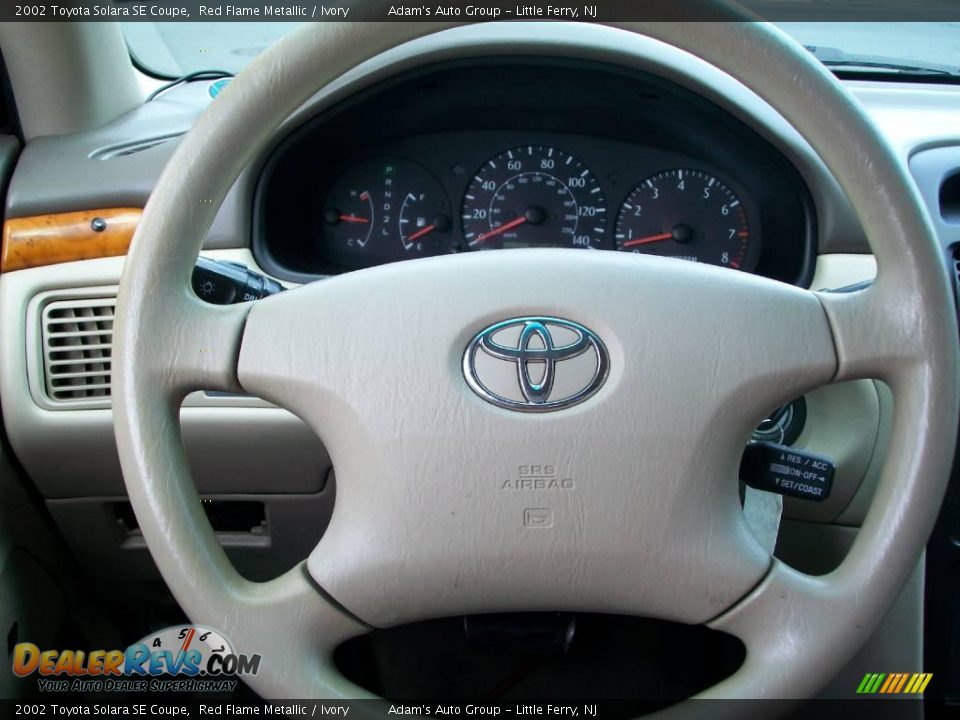 2002 Toyota Solara SE Coupe Red Flame Metallic / Ivory Photo #25