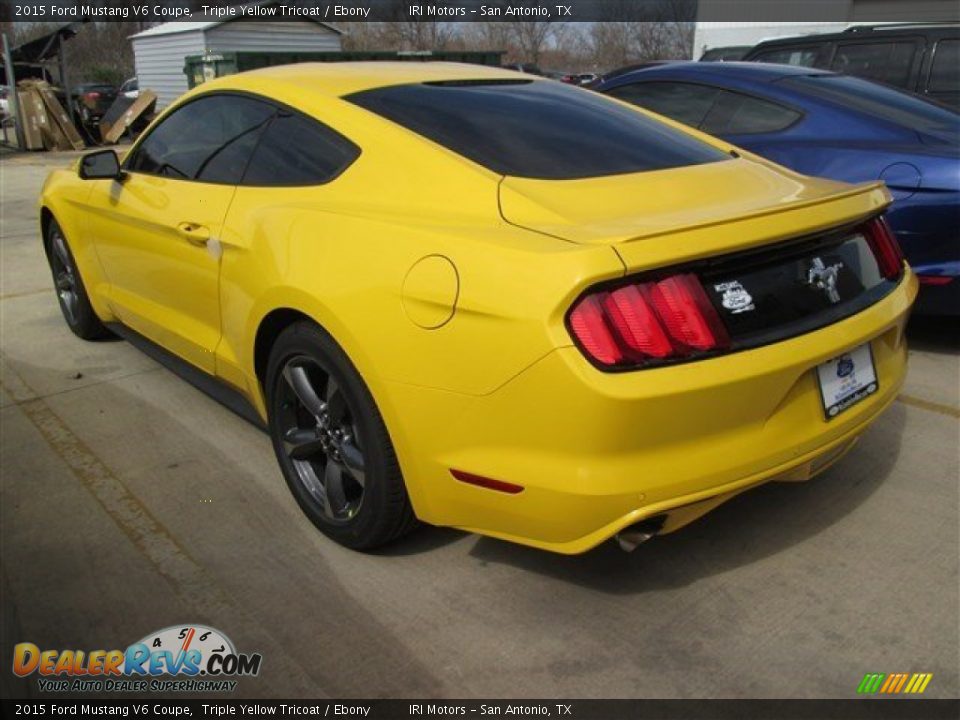 2015 Ford Mustang V6 Coupe Triple Yellow Tricoat / Ebony Photo #6