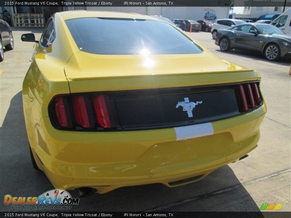 2015 Ford Mustang V6 Coupe Triple Yellow Tricoat / Ebony Photo #8