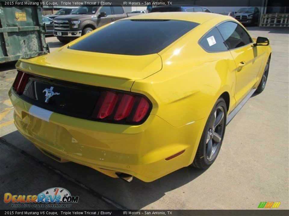 2015 Ford Mustang V6 Coupe Triple Yellow Tricoat / Ebony Photo #10