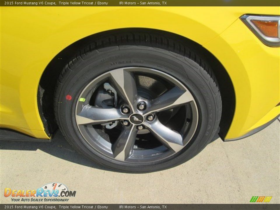 2015 Ford Mustang V6 Coupe Triple Yellow Tricoat / Ebony Photo #16