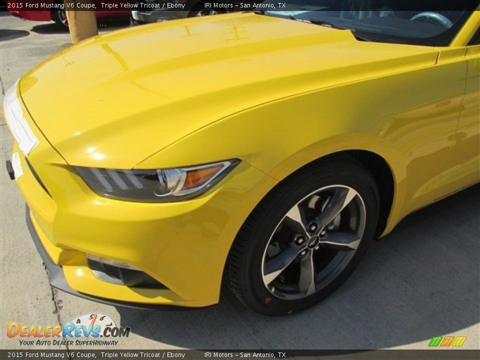 2015 Ford Mustang V6 Coupe Triple Yellow Tricoat / Ebony Photo #19