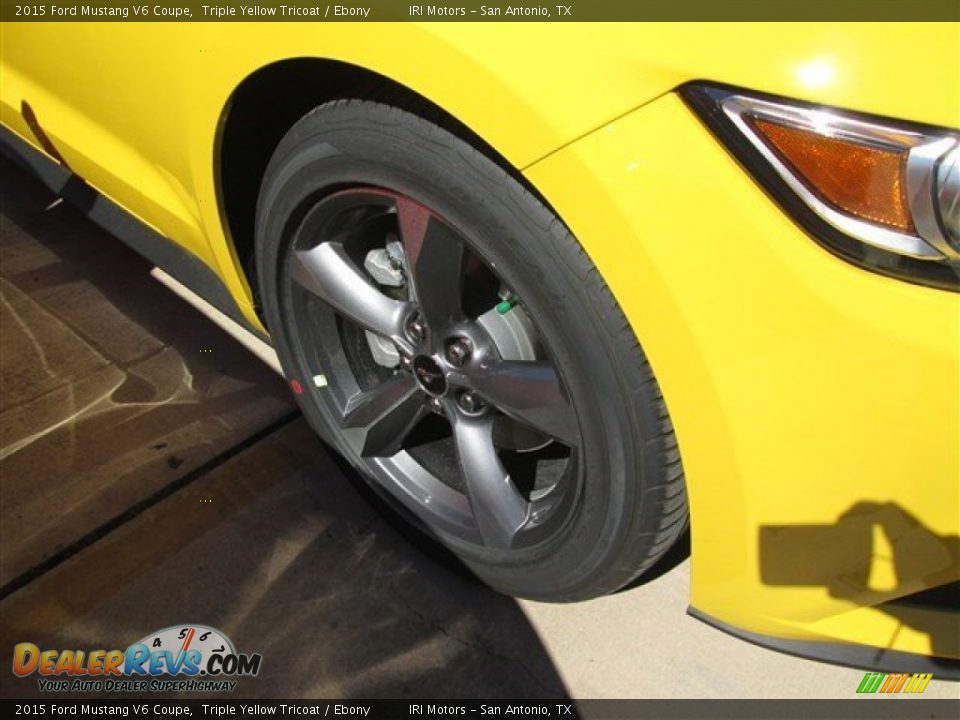 2015 Ford Mustang V6 Coupe Triple Yellow Tricoat / Ebony Photo #23
