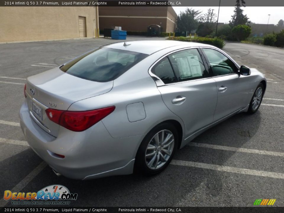 2014 Infiniti Q 50 3.7 Premium Liquid Platinum / Graphite Photo #11