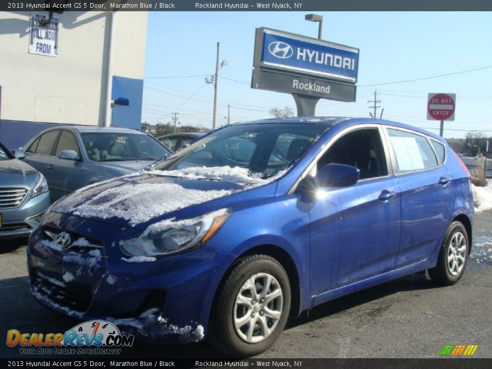 2013 Hyundai Accent GS 5 Door Marathon Blue / Black Photo #1