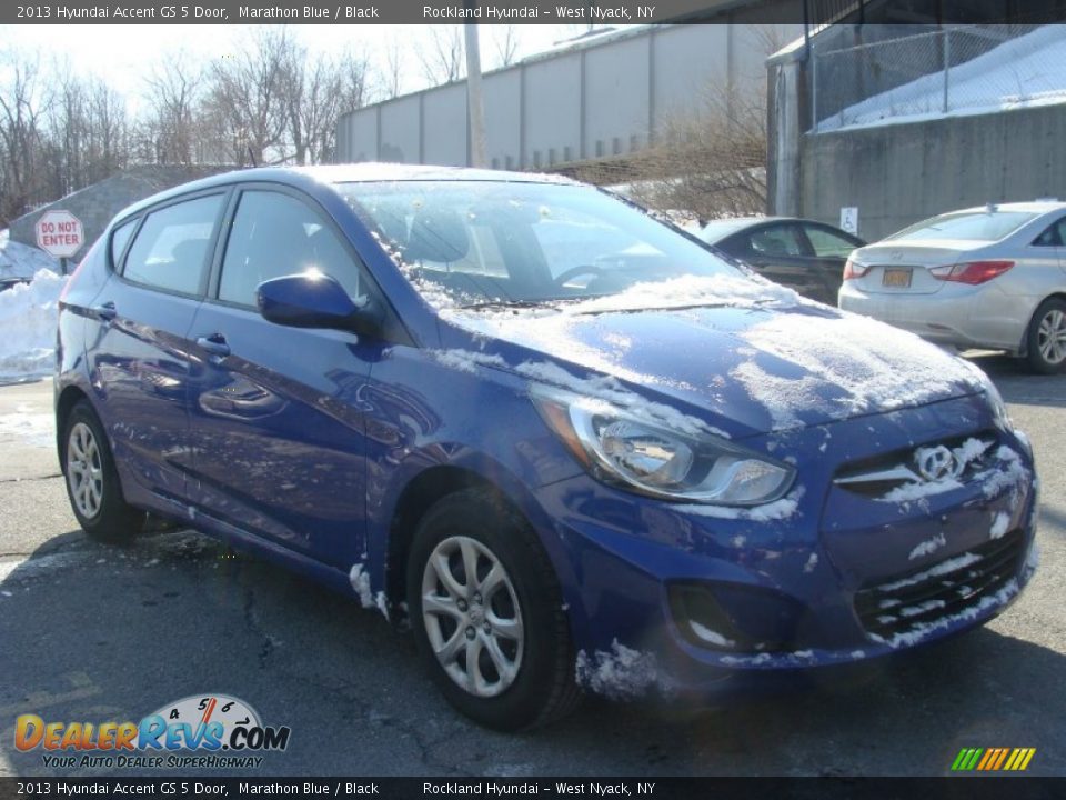 2013 Hyundai Accent GS 5 Door Marathon Blue / Black Photo #3