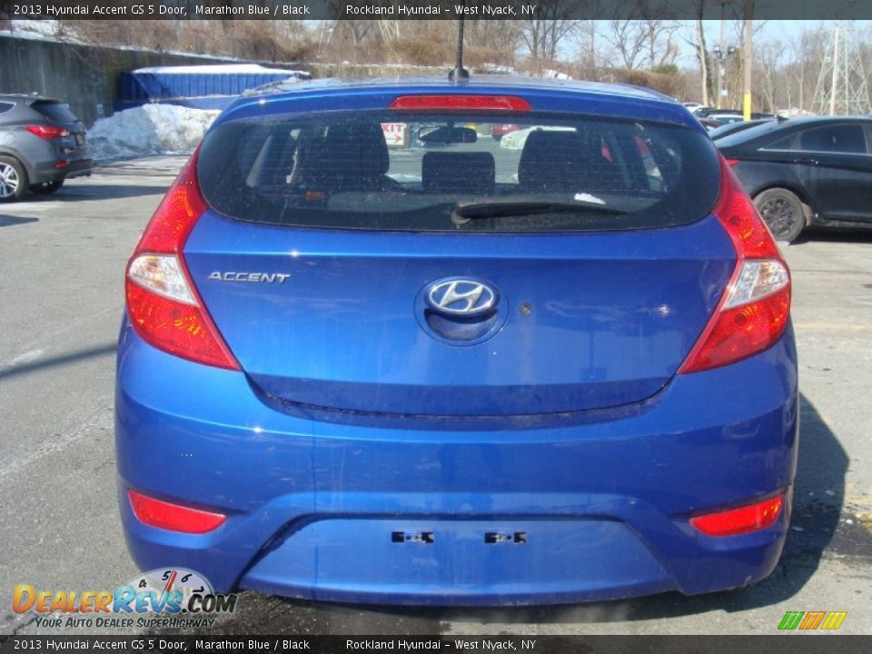 2013 Hyundai Accent GS 5 Door Marathon Blue / Black Photo #5