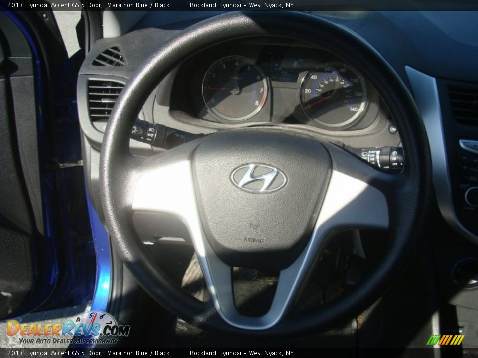 2013 Hyundai Accent GS 5 Door Marathon Blue / Black Photo #13