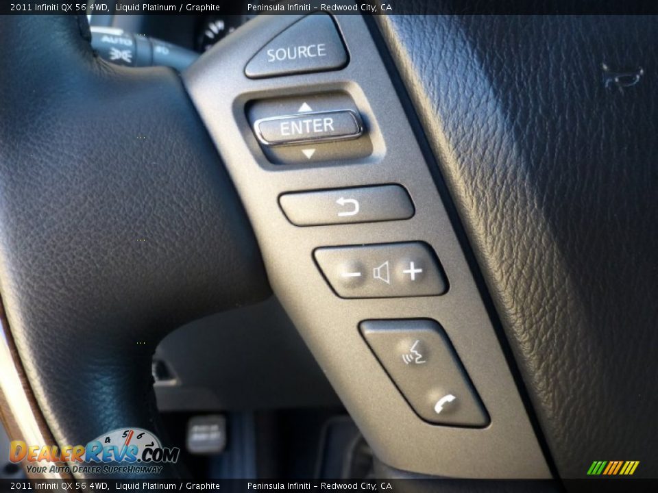 2011 Infiniti QX 56 4WD Liquid Platinum / Graphite Photo #34