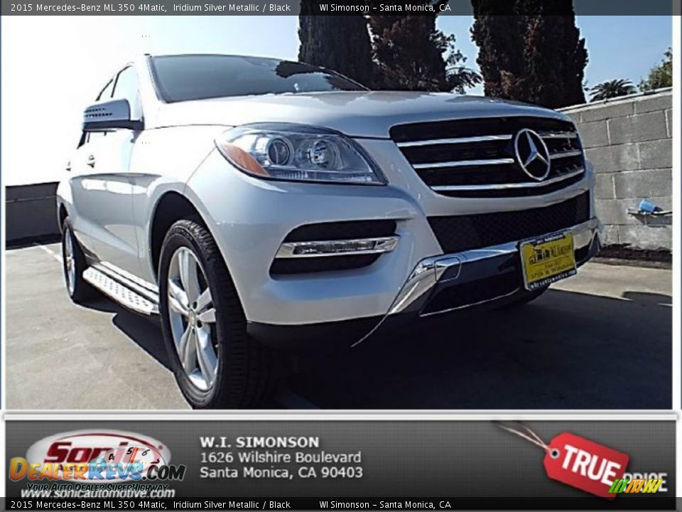 2015 Mercedes-Benz ML 350 4Matic Iridium Silver Metallic / Black Photo #1