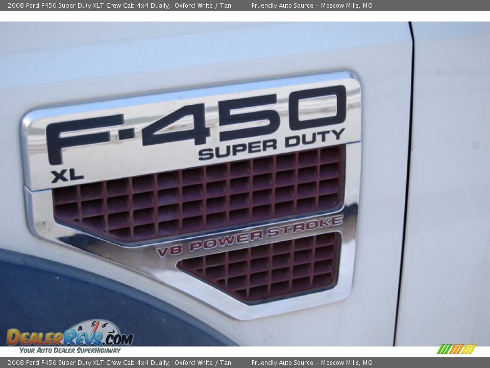 2008 Ford F450 Super Duty XLT Crew Cab 4x4 Dually Oxford White / Tan Photo #28