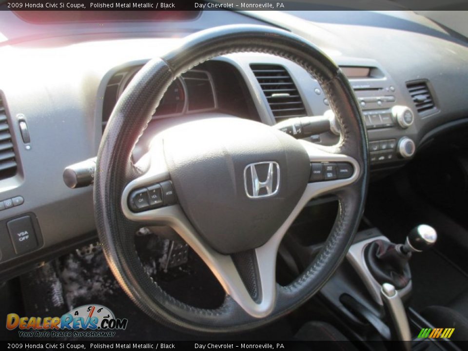 2009 Honda Civic Si Coupe Polished Metal Metallic / Black Photo #23