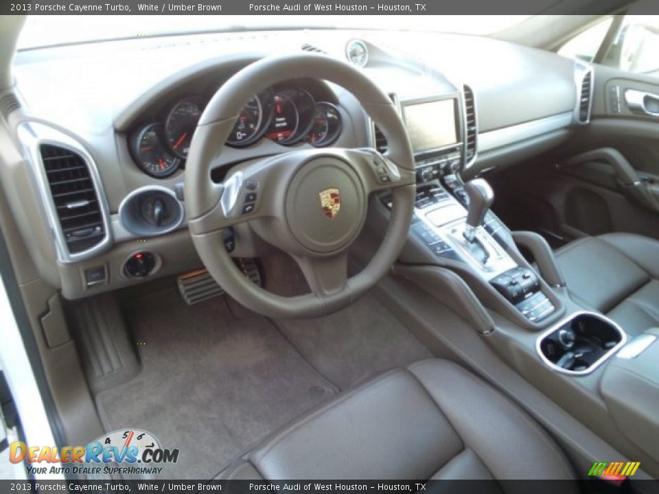 Umber Brown Interior - 2013 Porsche Cayenne Turbo Photo #16