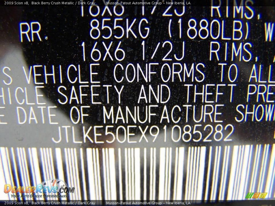 2009 Scion xB Black Berry Crush Metallic / Dark Gray Photo #13