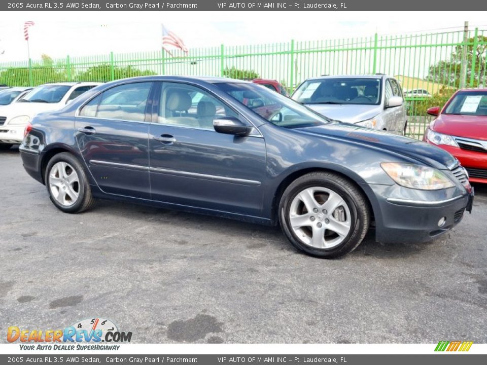 2005 Acura RL 3.5 AWD Sedan Carbon Gray Pearl / Parchment Photo #6