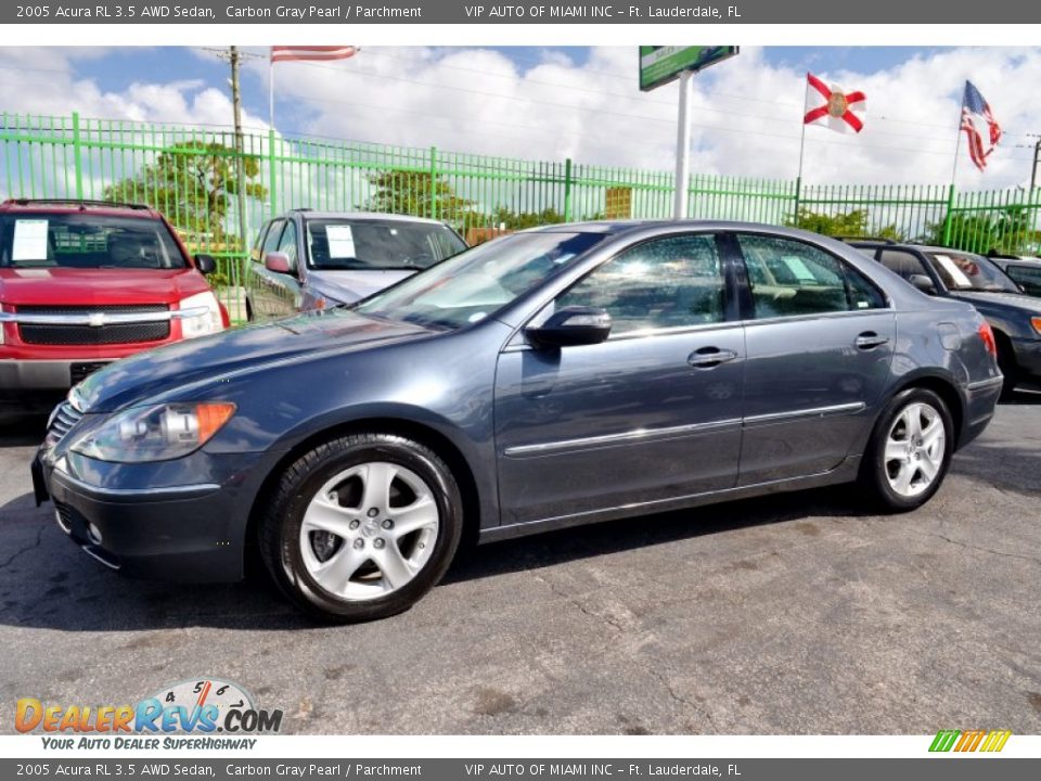 2005 Acura RL 3.5 AWD Sedan Carbon Gray Pearl / Parchment Photo #28