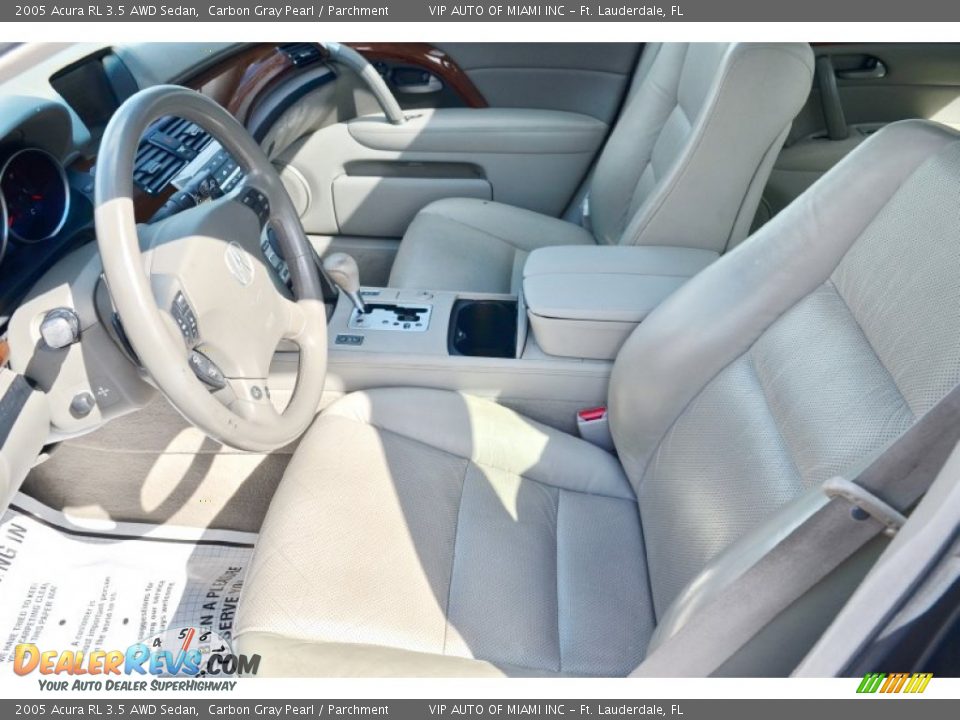 2005 Acura RL 3.5 AWD Sedan Carbon Gray Pearl / Parchment Photo #36
