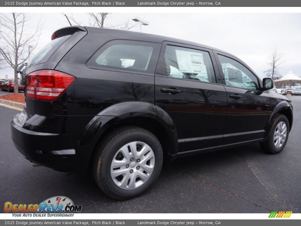 2015 Dodge Journey American Value Package Pitch Black / Black Photo #3