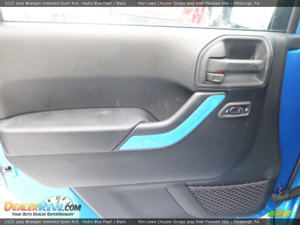 2015 Jeep Wrangler Unlimited Sport 4x4 Hydro Blue Pearl / Black Photo #15