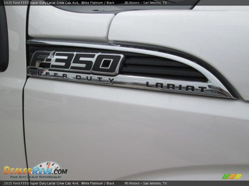 2015 Ford F350 Super Duty Lariat Crew Cab 4x4 White Platinum / Black Photo #5