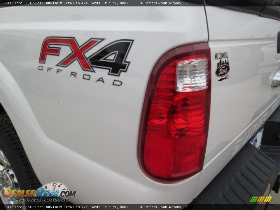 2015 Ford F350 Super Duty Lariat Crew Cab 4x4 White Platinum / Black Photo #14