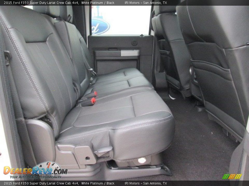 2015 Ford F350 Super Duty Lariat Crew Cab 4x4 White Platinum / Black Photo #18