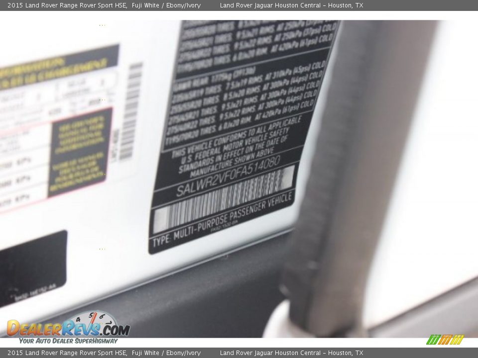 2015 Land Rover Range Rover Sport HSE Fuji White / Ebony/Ivory Photo #33