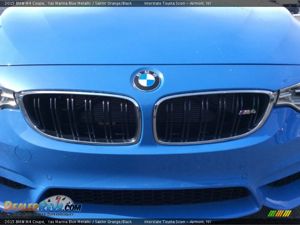 2015 BMW M4 Coupe Yas Marina Blue Metallic / Sakhir Orange/Black Photo #3