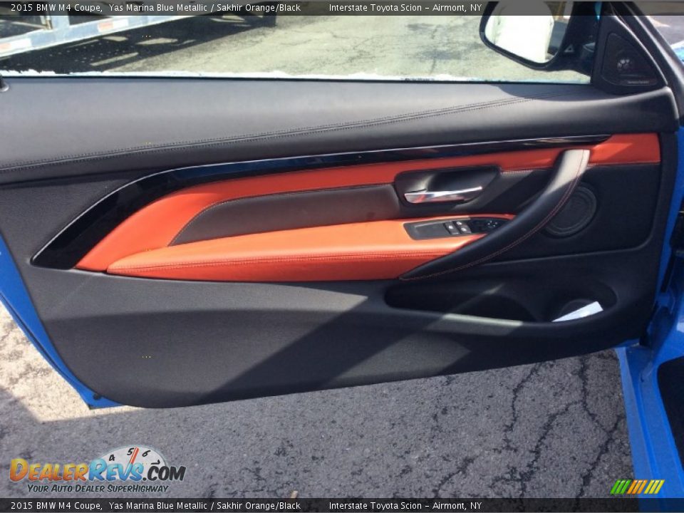 2015 BMW M4 Coupe Yas Marina Blue Metallic / Sakhir Orange/Black Photo #8