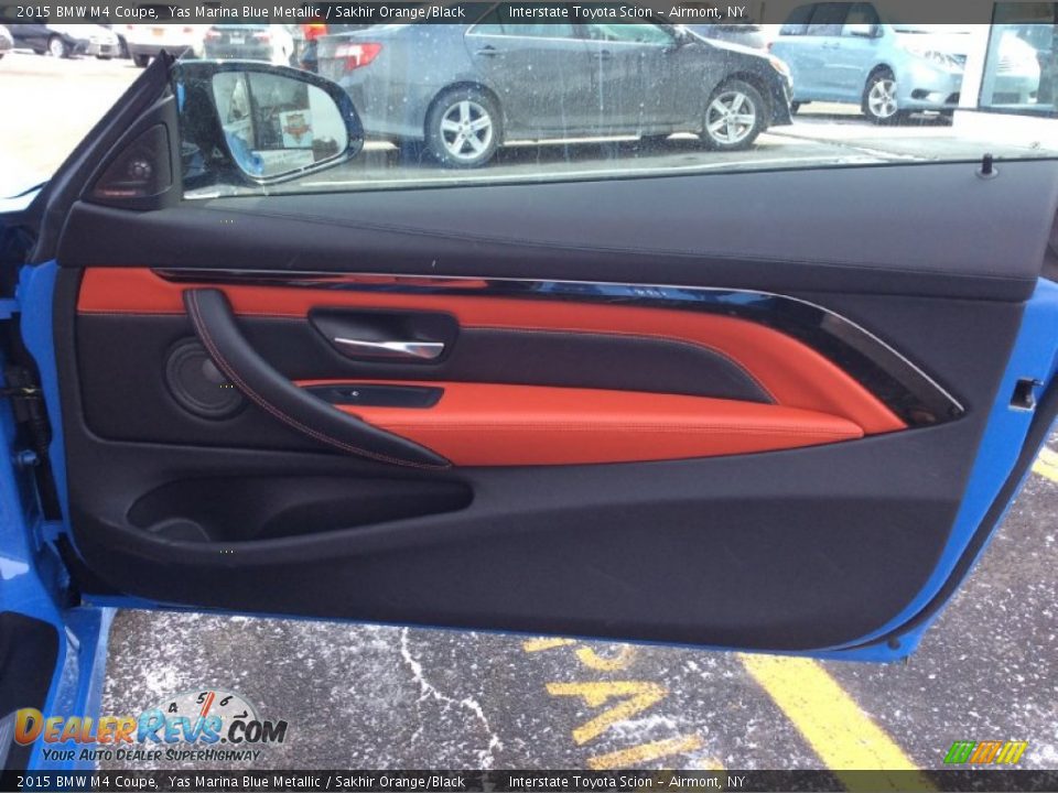 2015 BMW M4 Coupe Yas Marina Blue Metallic / Sakhir Orange/Black Photo #21