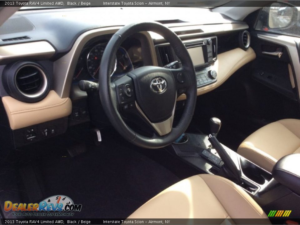 2013 Toyota RAV4 Limited AWD Black / Beige Photo #9