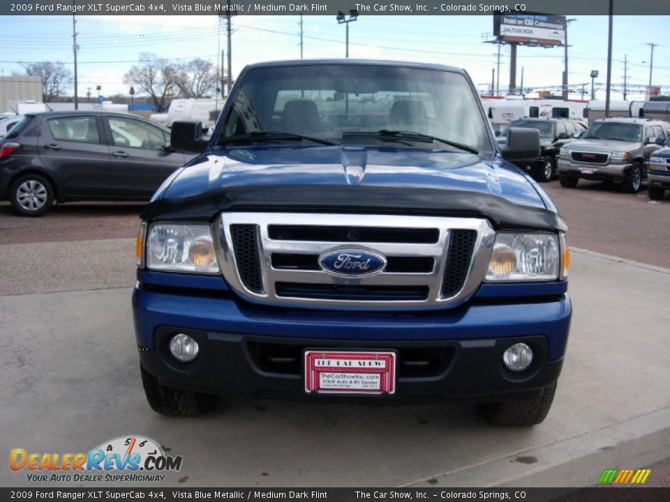 2009 Ford Ranger XLT SuperCab 4x4 Vista Blue Metallic / Medium Dark Flint Photo #8