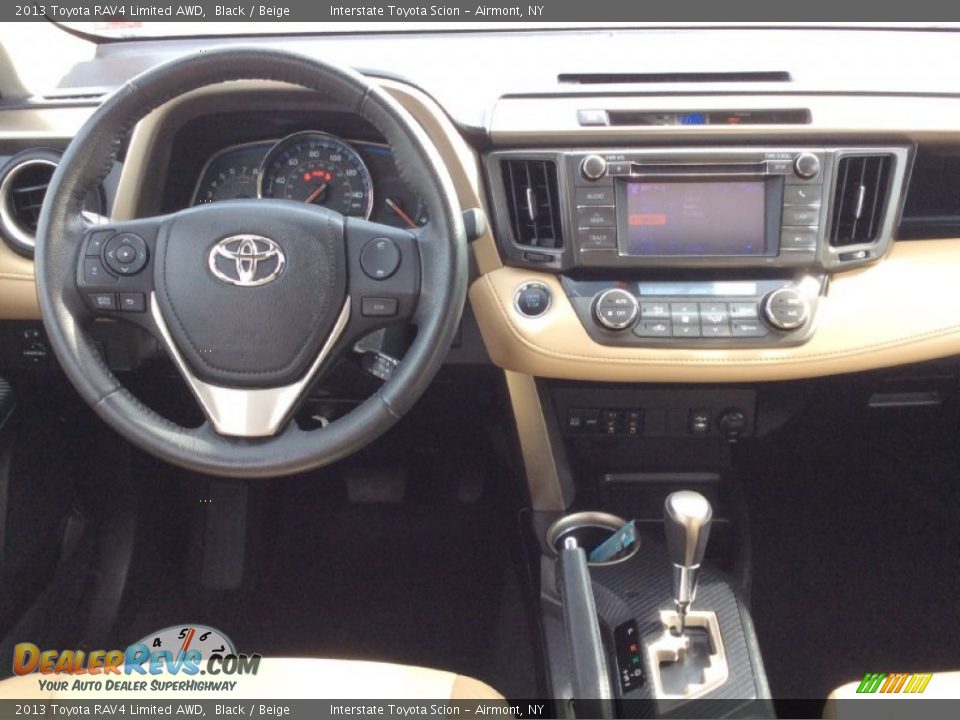 2013 Toyota RAV4 Limited AWD Black / Beige Photo #12