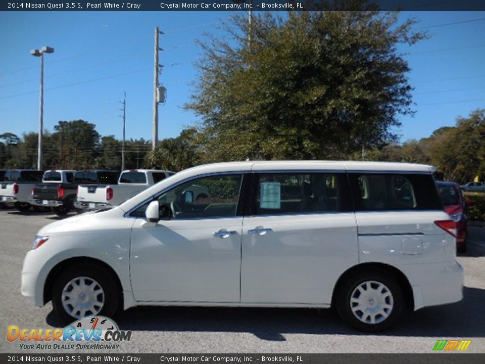 2014 Nissan Quest 3.5 S Pearl White / Gray Photo #2