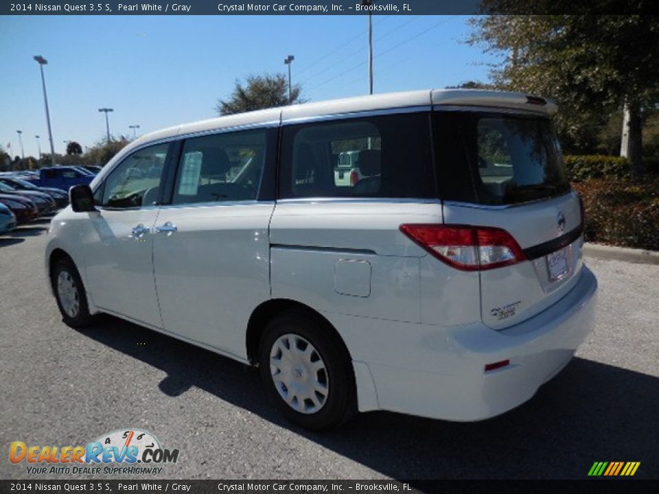 2014 Nissan Quest 3.5 S Pearl White / Gray Photo #3