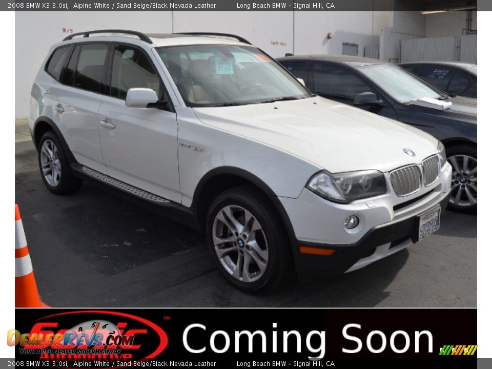 2008 BMW X3 3.0si Alpine White / Sand Beige/Black Nevada Leather Photo #1
