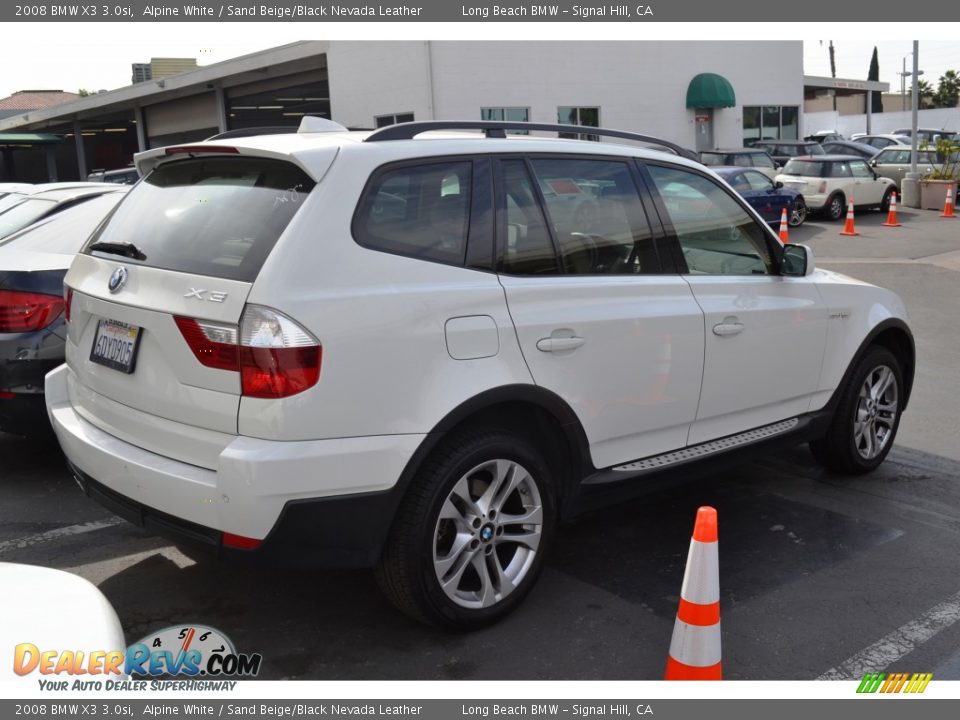 2008 BMW X3 3.0si Alpine White / Sand Beige/Black Nevada Leather Photo #5