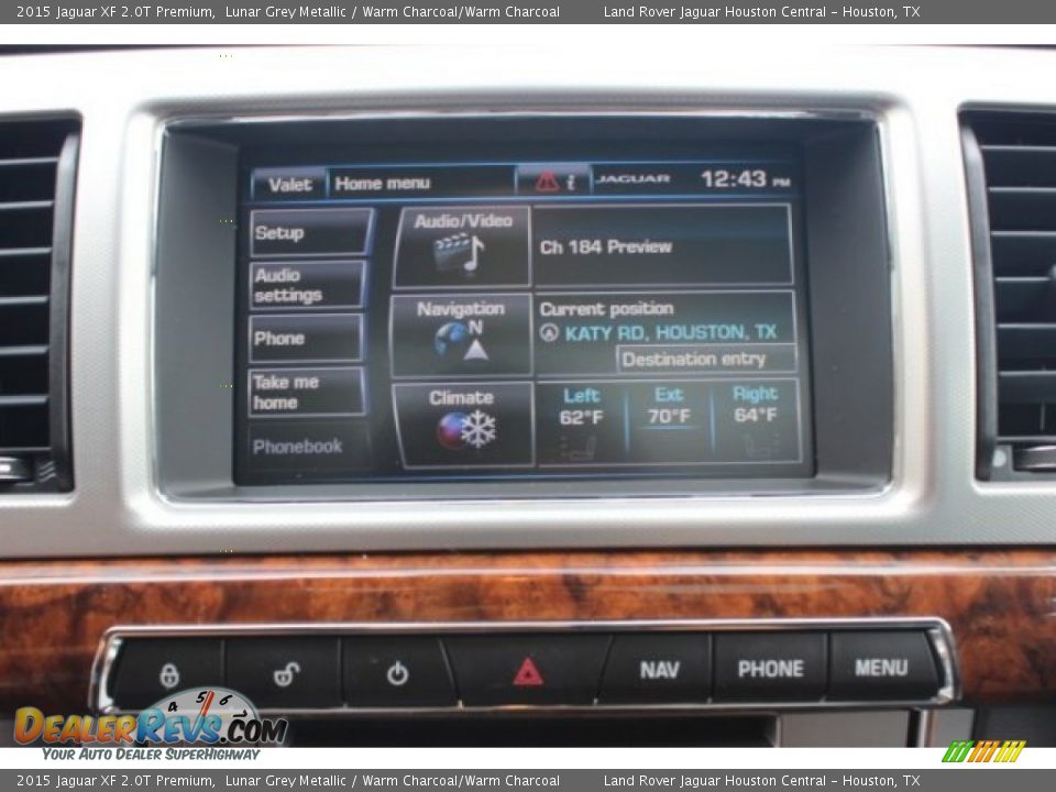 2015 Jaguar XF 2.0T Premium Lunar Grey Metallic / Warm Charcoal/Warm Charcoal Photo #19