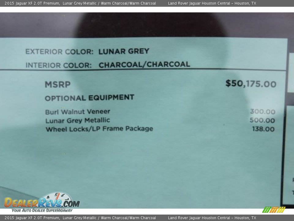 2015 Jaguar XF 2.0T Premium Lunar Grey Metallic / Warm Charcoal/Warm Charcoal Photo #32