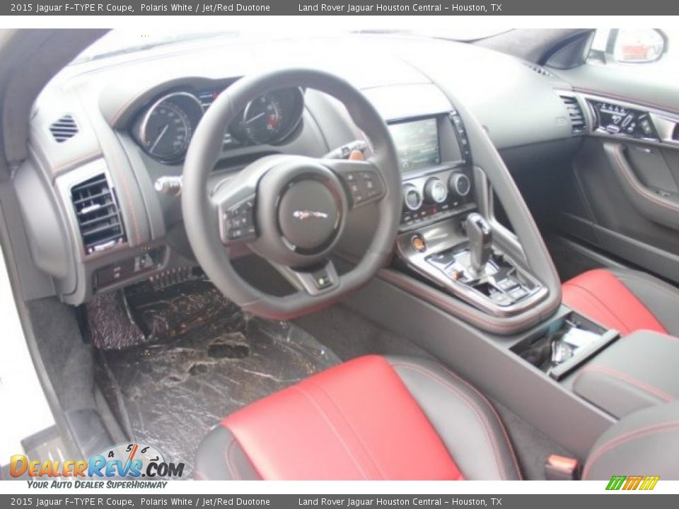Jet/Red Duotone Interior - 2015 Jaguar F-TYPE R Coupe Photo #13