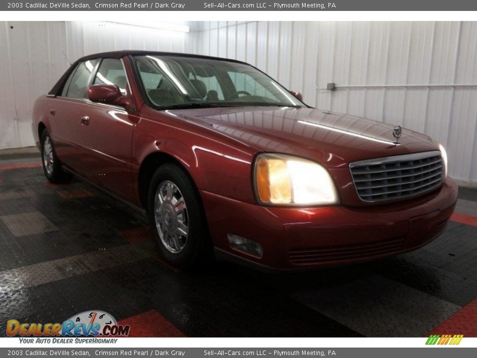 2003 Cadillac DeVille Sedan Crimson Red Pearl / Dark Gray Photo #5